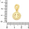 Brass Clear Cubic Zirconia European Dangle Pendants KK-D325-28G-08-3