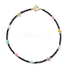 Synthetic Crackle Quartz Beaded Necklaces for Women NJEW-JN04801-4