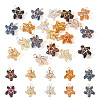 20Pcs 10 Colors Glass Pendant PALLOY-TAC0109-2