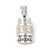 Buddhist Healing Prayer Wheel 304 Stainless Steel Pendants STAS-F168-67A-P-1