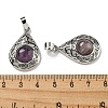 Natural Amethyst Pendants G-Q158-05P-12-3