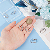 6Pcs 304 Stainless Steel Screw Carabiner Lock Charms STAS-UN0060-18-4