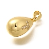 Rack Plating Brass Micro Pave Cubic Zirconia Pendants KK-L226-102G-T-2
