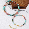 Natural Gemstone Beaded Bracelets & Necklaces Set for Women DW2258-2