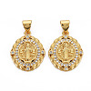 Brass Micro Pave Cubic Zirconia Pendants KK-Q252-053-NF-1