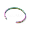 Ion Plating(IP) 304 Stainless Steel Cuff Bangles STAS-I110-10-4mm-M-3