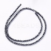 1Strand Grade A Non-Magnetic Synthetic Hematite Beads Strands X-G-S086-3mm-2