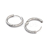 316 Surgical Stainless Steel Pave Clear Cubic Zirconia Hoop Earrings Women EJEW-A109-01C-P-2