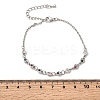 Brass Micro Pave Cubic Zirconia Link Bracelets BJEW-H639-10P-5