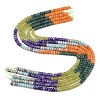 Dyed Natural White Jade & Synthetic Shoushan Stone Beads Strands G-Z135-C12-3