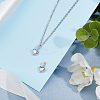 2Pcs Rhodium Plated 925 Sterling Silver Heart Charms STER-HS0001-06P-5