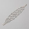 Crystal Rhinestone Teardrop Link Bracelet BJEW-WH0017-08S-1