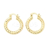 Brass Two Tone Hoop Earrings LS-EJEW-B117-06C-G-4