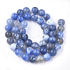Natural Fire Crackle Agate Beads Strands X-G-S346-8mm-18-2