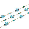 Handmade 316 Stainless Steel Starfish Link Chains CHS-N006-03D-G-1