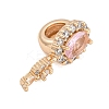 Rack Plating Brass Micro Pave Cubic Zirconia Pendants KK-F876-27KCG-2