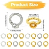 10Pcs Brass Ring Charm Connectors KK-YW0004-18G-3