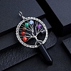 Natural Obsidian Chakra Tree of Life Big Pendants PW-WG3A20C-06-1