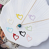 32Pcs 8 Colors Spray Painted Alloy Pendants PALLOY-DR0001-01-6