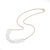 Natural Quartz Crystal Chips Beaded Jewelry Set SJEW-JS01230-05-4