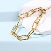 304 Stainless Steel Paperclip Chain Bracelets for Women Men LS-BJEW-A048-01G-3