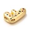 Brass Cubic Zirconia Pendants KK-M295-13G-F-2