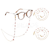 2Pcs Alloy & Cherry Quartz Glass Chips Chains for Eyeglasses HJEW-FH00128-1