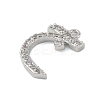 Rack Plating Brass Micro Pave Clear Cubic Zirconia Pendants KK-A224-03A-P-2