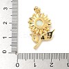 Brass Micro Pave Cubic Zirconia with Resin Pendants KK-G517-05G-01-3