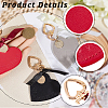 3Pcs 3 Colors Heart Leather Keychains KEYC-CL0001-24-6