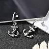 Anchor 316 Surgical Stainless Steel Dangle Half Hoop Earrings for Women EJEW-G416-43AS-2