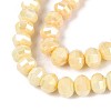 Anti-Tarnish Electroplate Glass Beads Strands GLAA-T025-8mm-19E-3