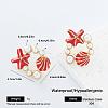 Ocean Theme 304 Stainless Steel Enamel Stud Earrings for Women MF2058-5-1