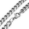 Non-Tarnish 304 Stainless Steel Cuban Link Chain Necklace for Men Women NJEW-C013-01P-3