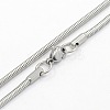 Tarnish Resistant Men's 304 Stainless Steel Snake Chain Necklaces STAS-O037-74P-1