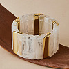 Boho Acrylic Tile Stretch Bracelets WG79D38-01-1