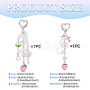 2Pcs 2 Stryles Lampwork and Acrylic Pendant Decorations HJEW-TA0001-36-3