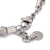 Natural Map Stone & Synthetic Magnetic Hematite Anchor Beaded Bracelet BJEW-P339-01P-02-3