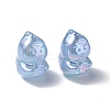 UV Plating Rainbow Iridescent Acrylic Beads PACR-M003-15F-2