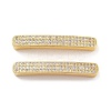 Rack Plating Brass Micro Pave Clear Cubic Zirconia Beads KK-C063-21G-1