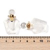 Natural Quartz Crystal Openable Perfume Bottle Rock Crystal Pendants G-I381-02G-07-3