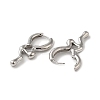 Rack Plating Brass Melting Drop Hoop Earrings for Women EJEW-Z019-19P-2