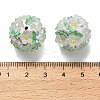 Polymer Clay Rhinestone Beads with Resin X-RESI-Z045-06-3