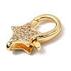 Brass Clear Cubic Zirconia Lobster Claw Clasps KK-Z078-49A-G-2
