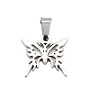 Butterfly 304 Stainless Steel Pendants STAS-M121-12P-1