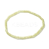 Faceted Rondelle Natural Peridot Beads Stretch Bracelets BJEW-JB06383-05-1