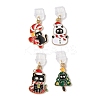 Christmas Theme Alloy Enamel Charm Mobile Straps HJEW-JM03452-1