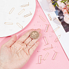 12Pcs Brass Hollow Oval Stud Earring Findings KK-GO0001-71-3