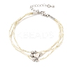 Polyester Multi-Strand Bracelets FB-CBA983F-02P-01-4