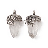 Natural Quartz Crystal Pendants G-C051-03C-1